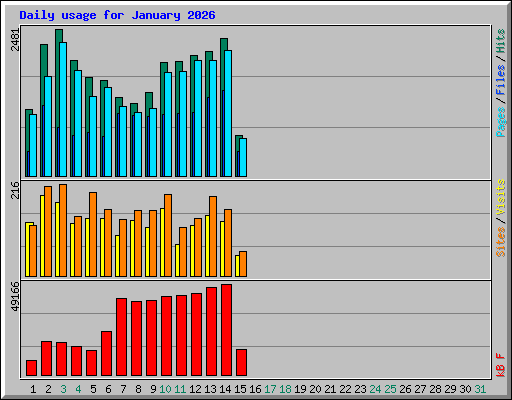 Daily usage for January 2026