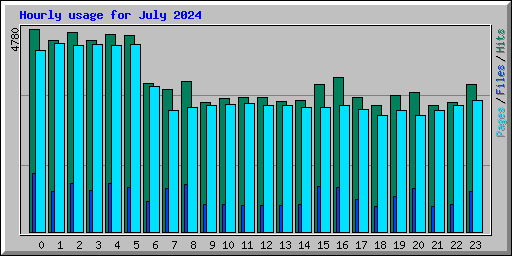 Hourly usage for July 2024