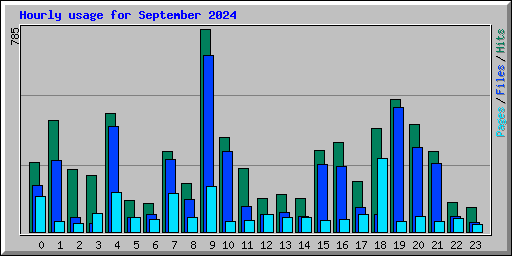 Hourly usage for September 2024