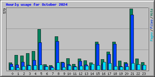 Hourly usage for October 2024