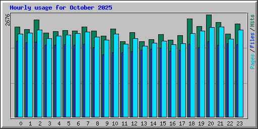 Hourly usage for October 2025