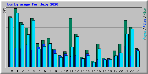 Hourly usage for July 2026