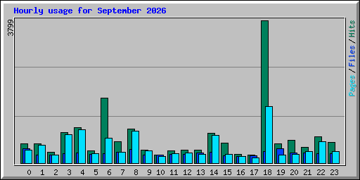 Hourly usage for September 2026