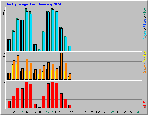 Daily usage for January 2026