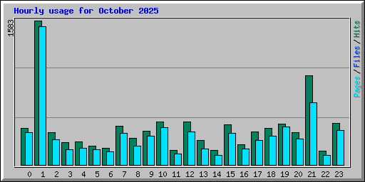 Hourly usage for October 2025