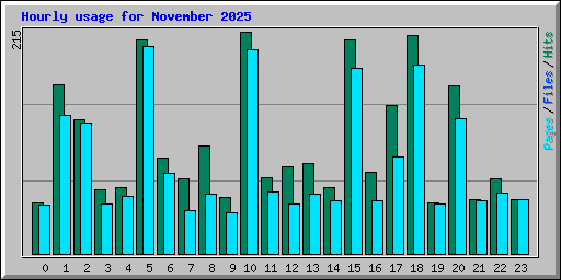 Hourly usage for November 2025