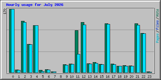 Hourly usage for July 2026